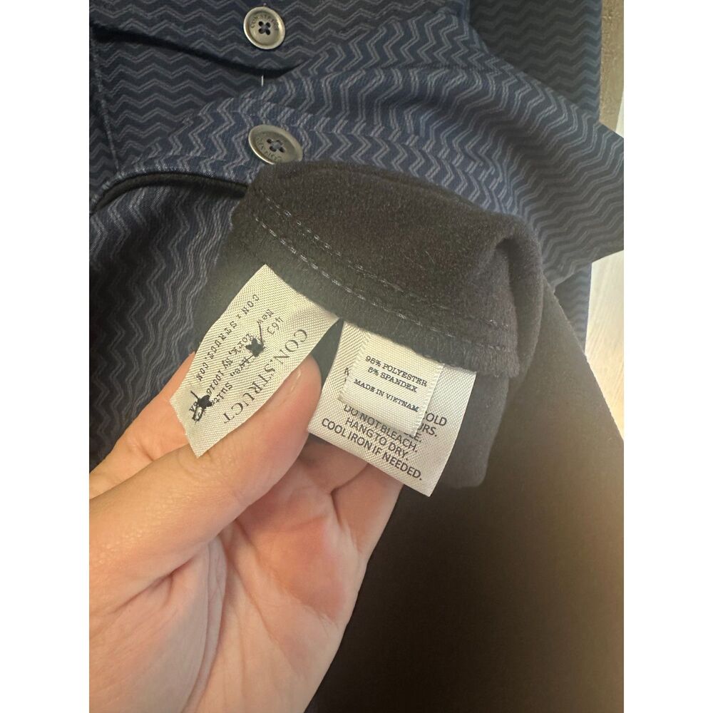 Con.Struct Mens 4 Way Stretch Zig Zag Button Down… - image 3